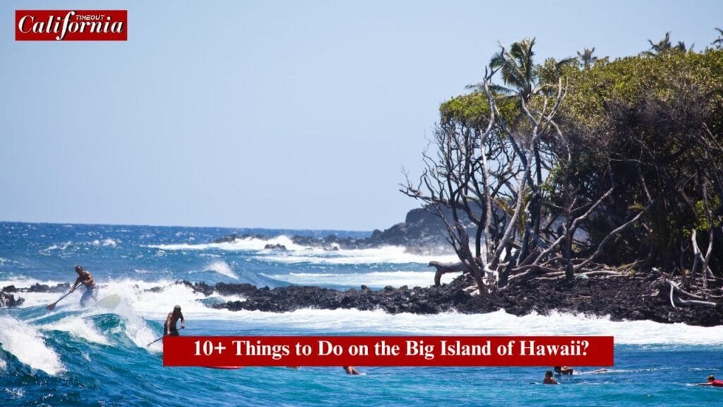 A scenic view of a volcanic landscape and beach on the Big Island of Hawaii showcasing top activities to explore.