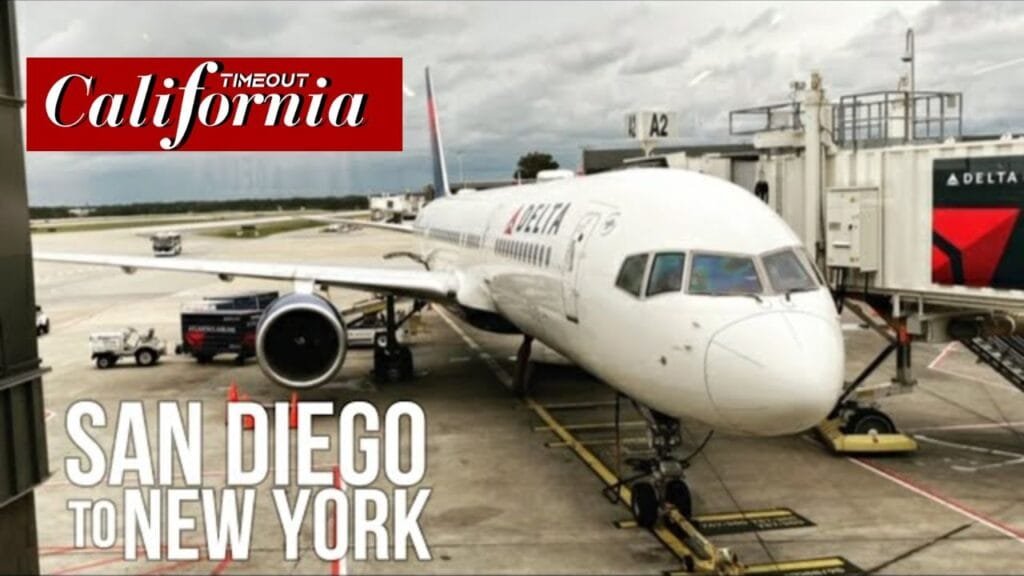 How long is flight from San Diego to New York? Average duration is 5 to 6 hours over 2,450 miles.